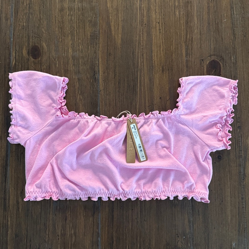 SKIMS Pointelle Super Crop Top XL NWT